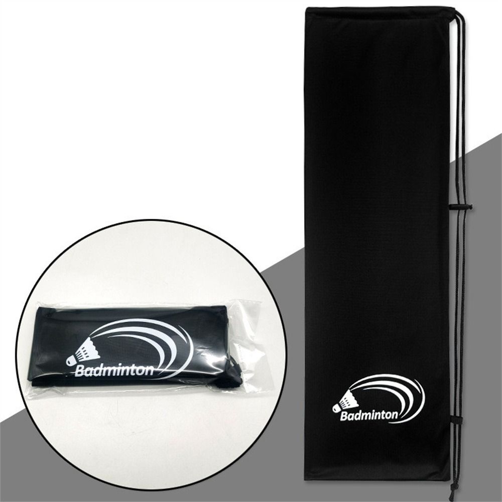 

Flannel Cover Badminton Storage Bag Drawstring Pocket Tennis Racket Bag Sport Supplies