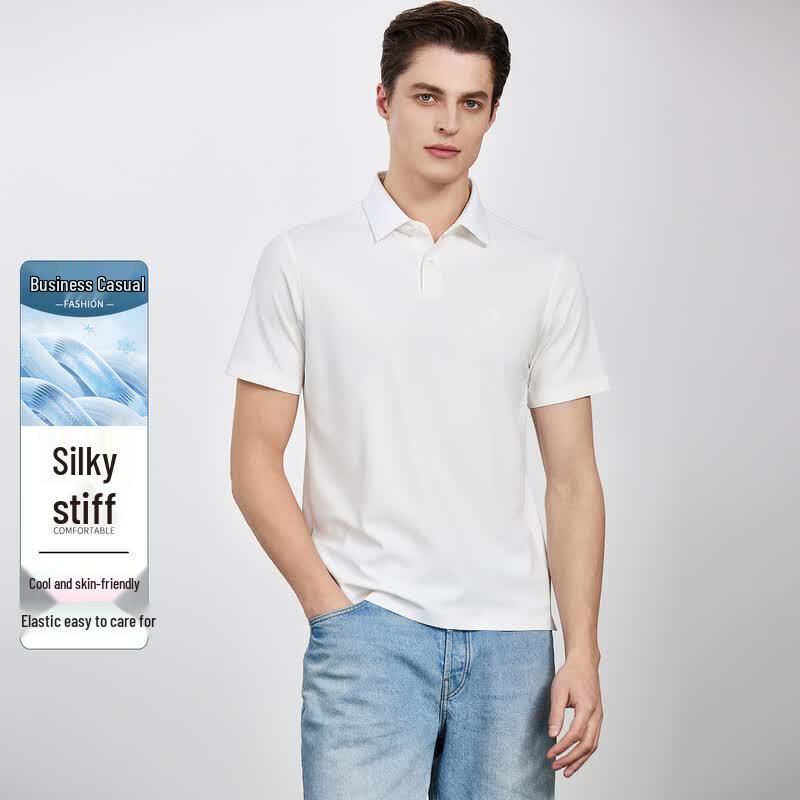 Antonio Men s Cooling Elastic Solid Polo Shirt 56