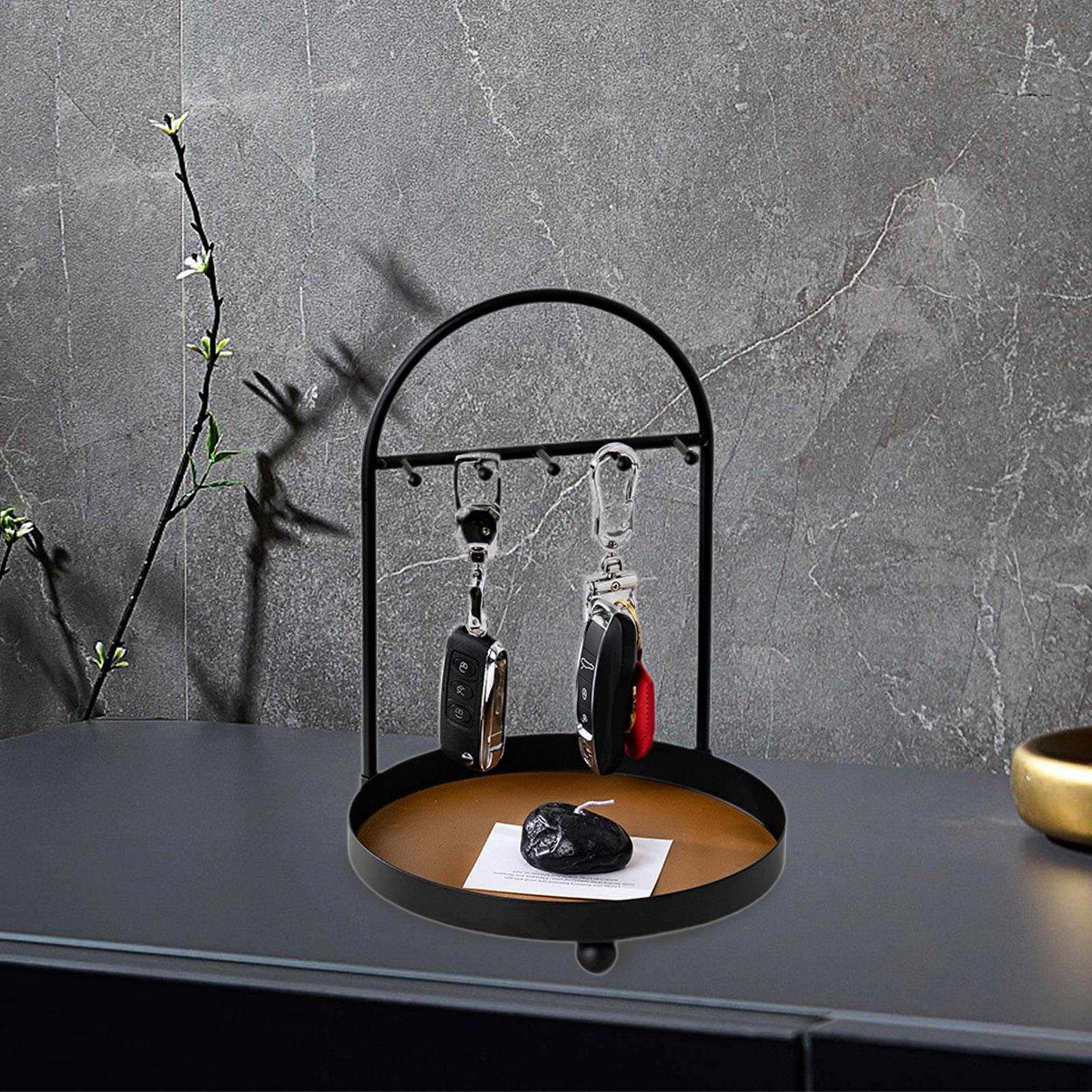 

Настольный органайзер для ювелирных изделий, подставка, подставка из искусственной кожи, подставка для ключей, колец, прихожей, гостиной коричневый