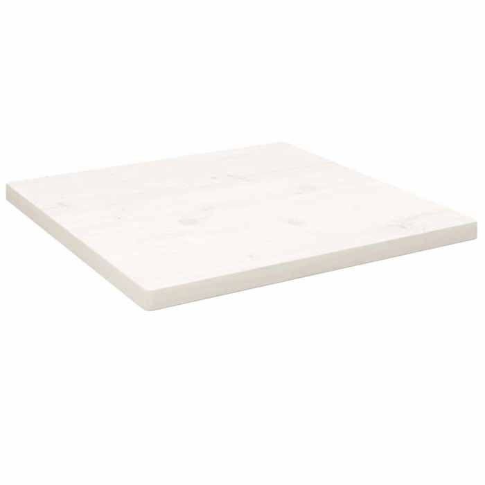 VidaXL Dessus de table blanc 50x50x2,5 cm bois de pin massif 824376