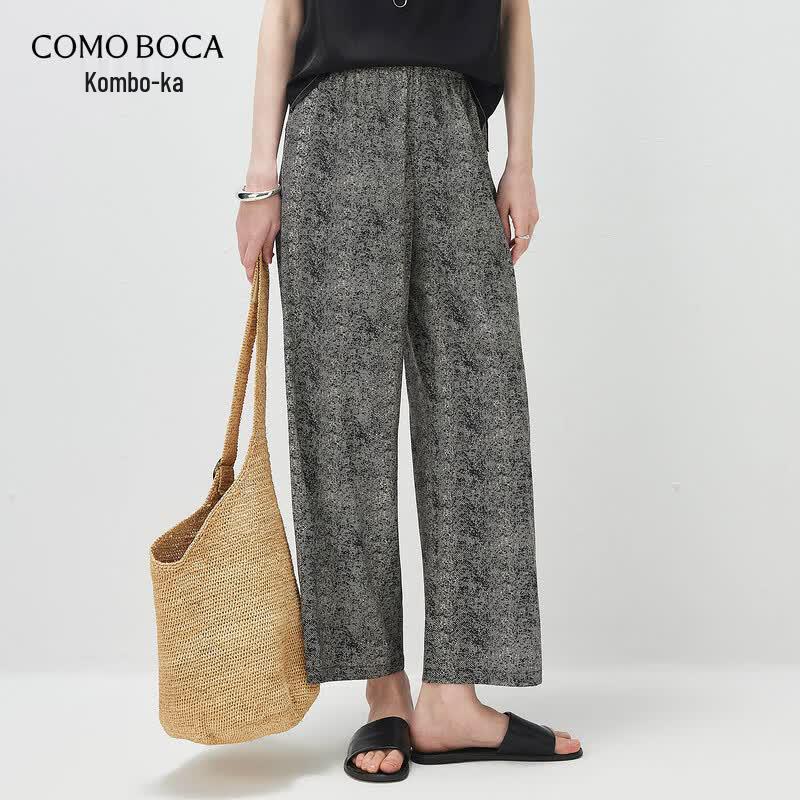 Kommon Boca 2026 S/S Women s Mulberry Silk Drawstring Straight Cropped Pants M