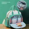 Oxford Mummy Tote Bag Multifunctional Backpack Baby Diaper Shoulder Bags Outdoor Baby Insulated Bottle Handbag Women'S Portable Stroller Backpack