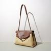 Summer Vacation Style Woven Bag, Leather Versatile Large-capacity Messenger Bag, Underarm Simple Shoulder Bag
