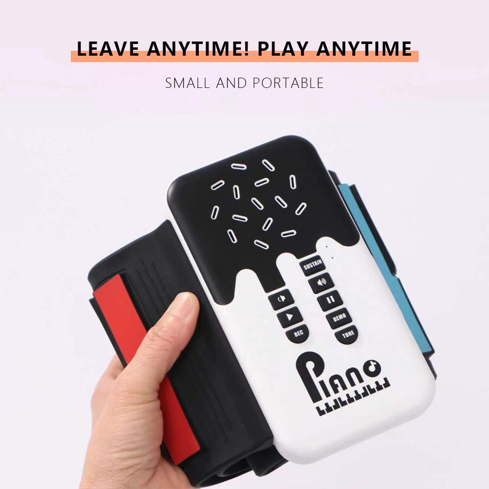 49 Keys Digital Keyboard Portable Flexible Roll Up Piano USB Input Bluetooth-Compatible Mp3 Headphone for Music Lovers Beginners China Mainland
