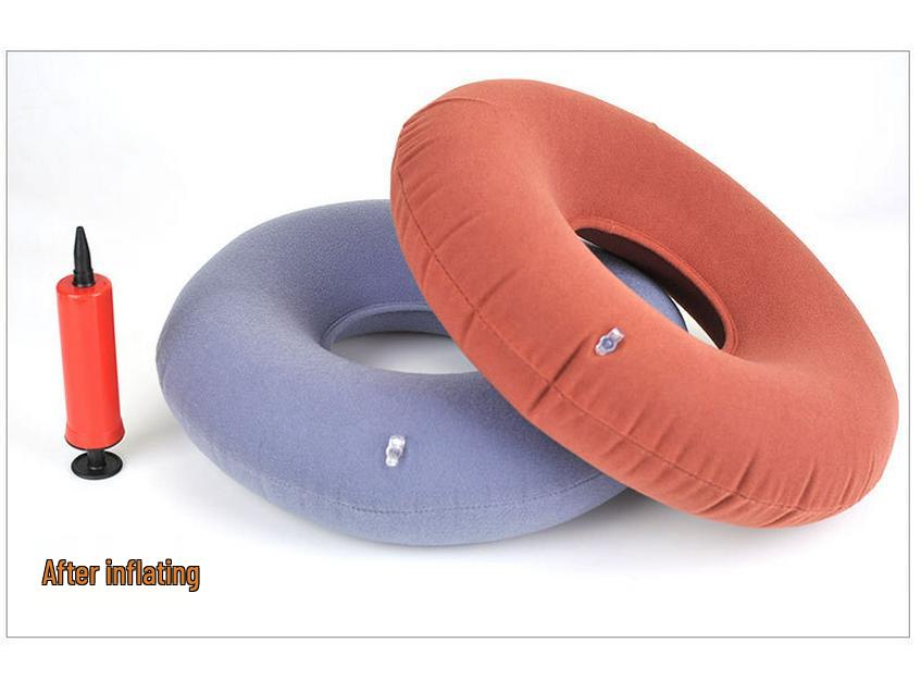 Inflatable Round Anti-Decubitus Suede Seat Cushion
