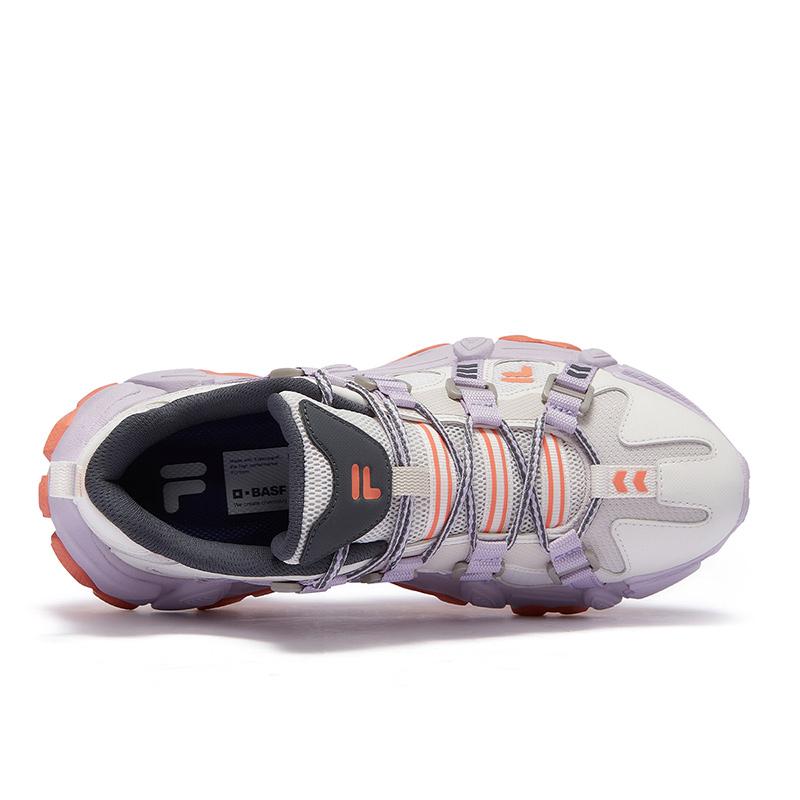 Fila Fusion Exocet Mountain Shoes Fashion Versatile Low-Top Casual Shoes Women Sneaker White Sand-Gray Snow-White T12W511510FWW