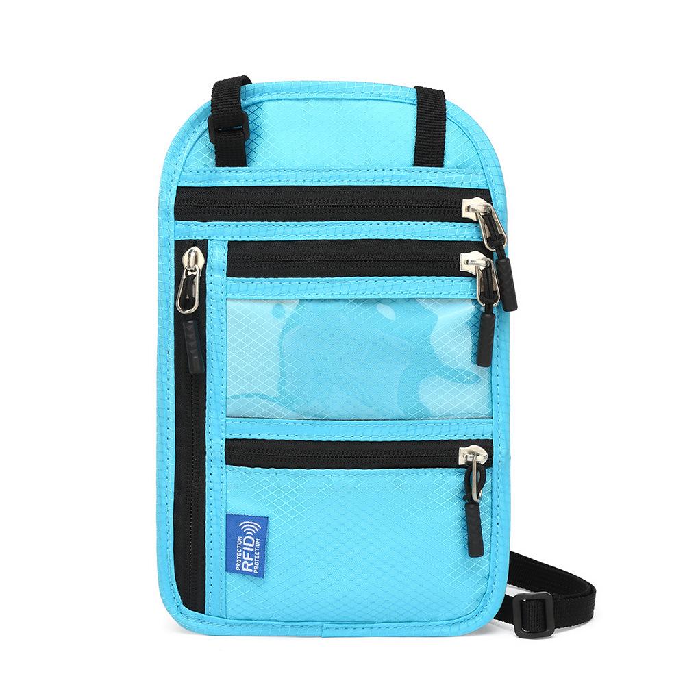 

Заграничный RFID держатель для паспорта на шею и защита для документов озеро синий
