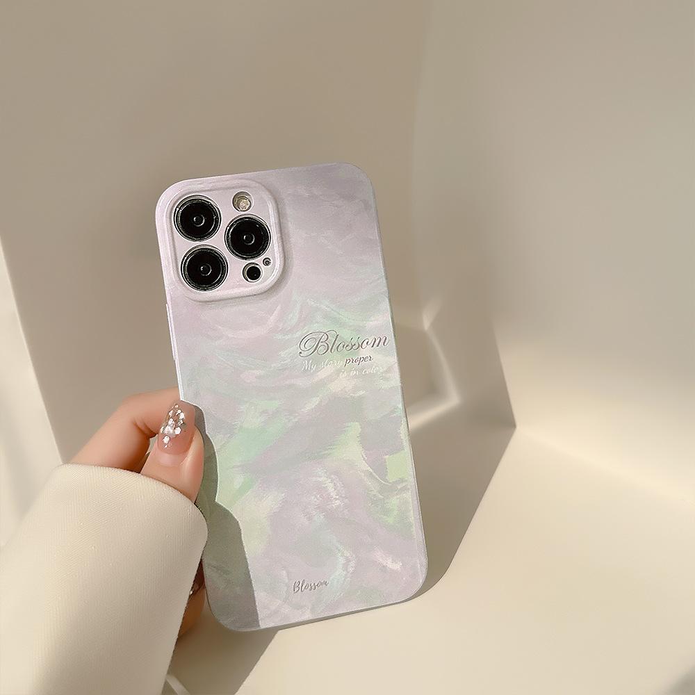 Cartoon Art Cloud Ins 2023 Pc Hard Shell For Iphone 13 12 11 Promax 14 Plus Pro Max 7 8 Plus Xsmax Xr X Shockproof Phone Case