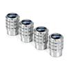 SPZS3 4pcs Aluminium Car Tire Valve Stems Caps Gear-shaped-Valve For Ford Focus 2 mondeo mk3 f150 fusion mustang MK7 Auto Accessories