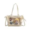 Impact Genshin Pu Crossbody Bags With Satin Bows Cartoon Art For Wear Daily