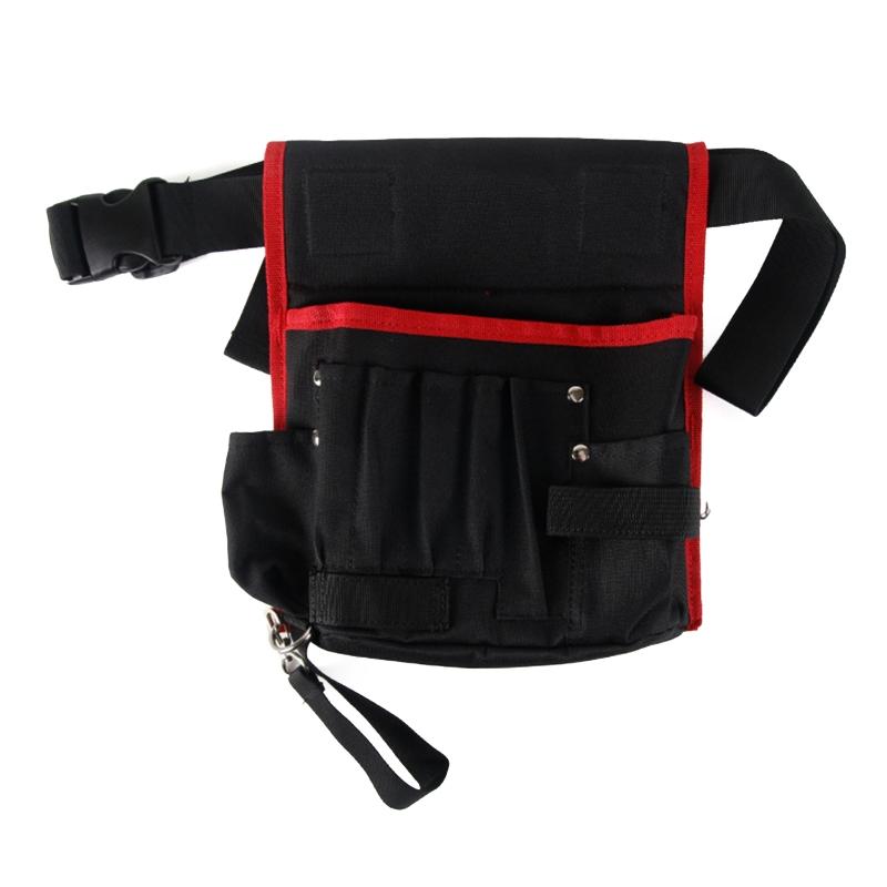 Wrapping Tool Pouch with Belt Waist Oxford Small Tool Organizer Tool Bag Utility Gadget Tool Holder with Multi Pockets