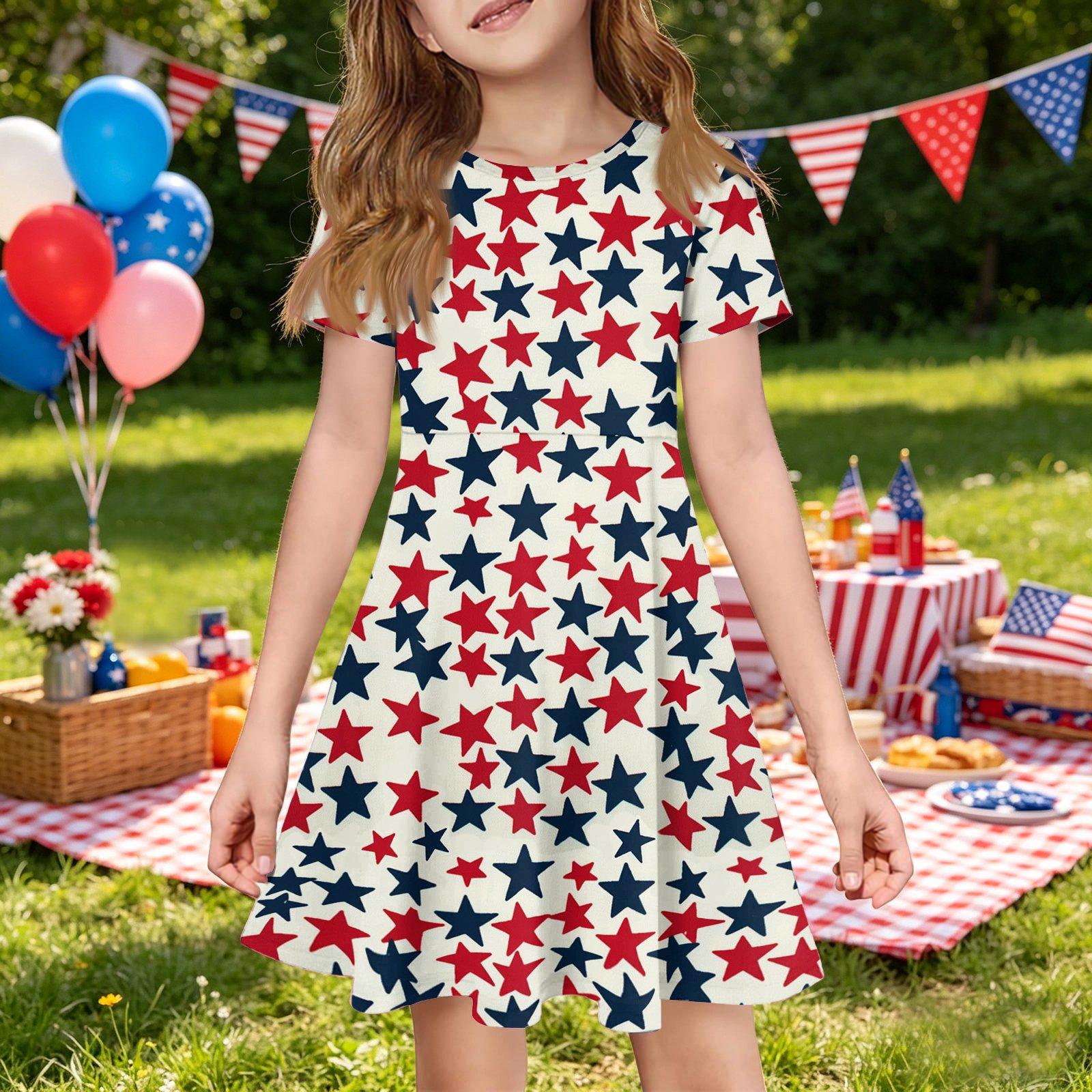 

Girls Short Sleeve Dress with Pockets Casual Fit and Flare Dress Lightweight Soft Fabric Comfortable Summer Dress for Everyday Wear 120 бежевый