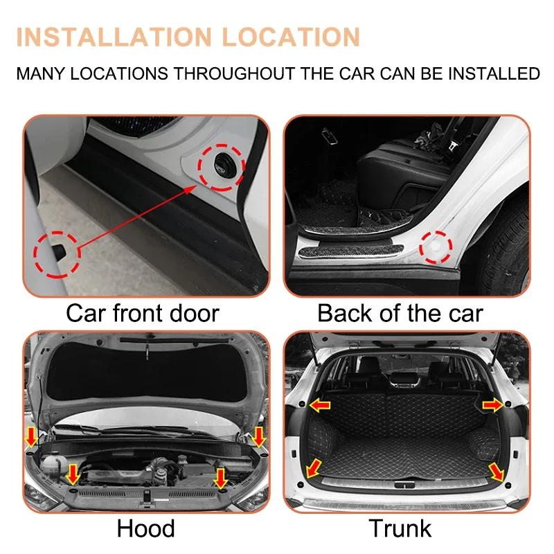 YSAG7 4pcs Car Door Shock Absorber Protection Sticker for Skoda Yeti Rapid Superb 3 Fabia Kodiaq Karoq Octavia VRS Roomster Scala