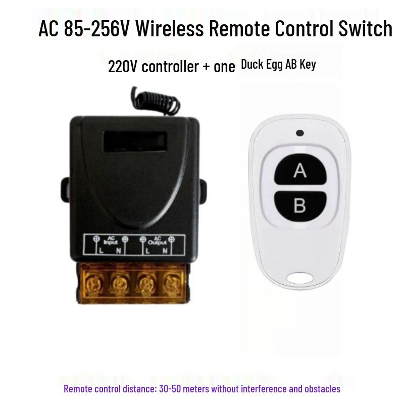220V 30A Wireless Remote Control Switch for Water Pump, Motor, Range Hood, Exhaust Fan, and Sprayer.