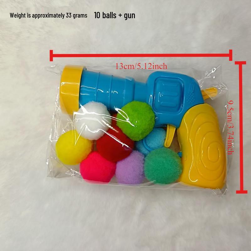 Interactive Cat & Dog Toy Gun Launcher for Self-Play