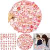 50 Cartoon Pink Snack Doodle Stickers Personalize Your Guitar Notebook And Suitcase With Waterproof Diy Decor