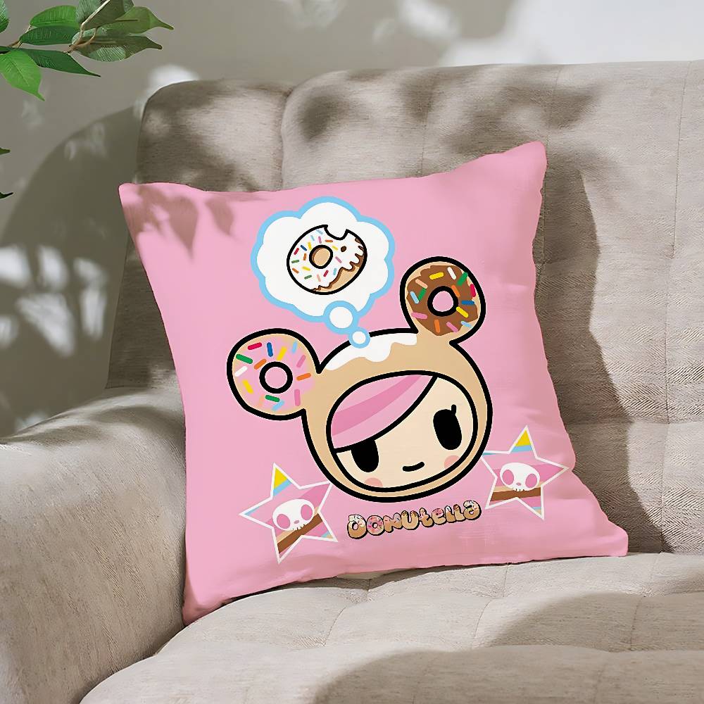 Japonia T-Tokidoki-Es Poszewka na poduszkę Pokrowiec na poduszkę Miękka Urocza Poszewka na poduszkę do rzucania Do samochodu Sofa Poszewka Poliester Z zamkiem błyskawicznym