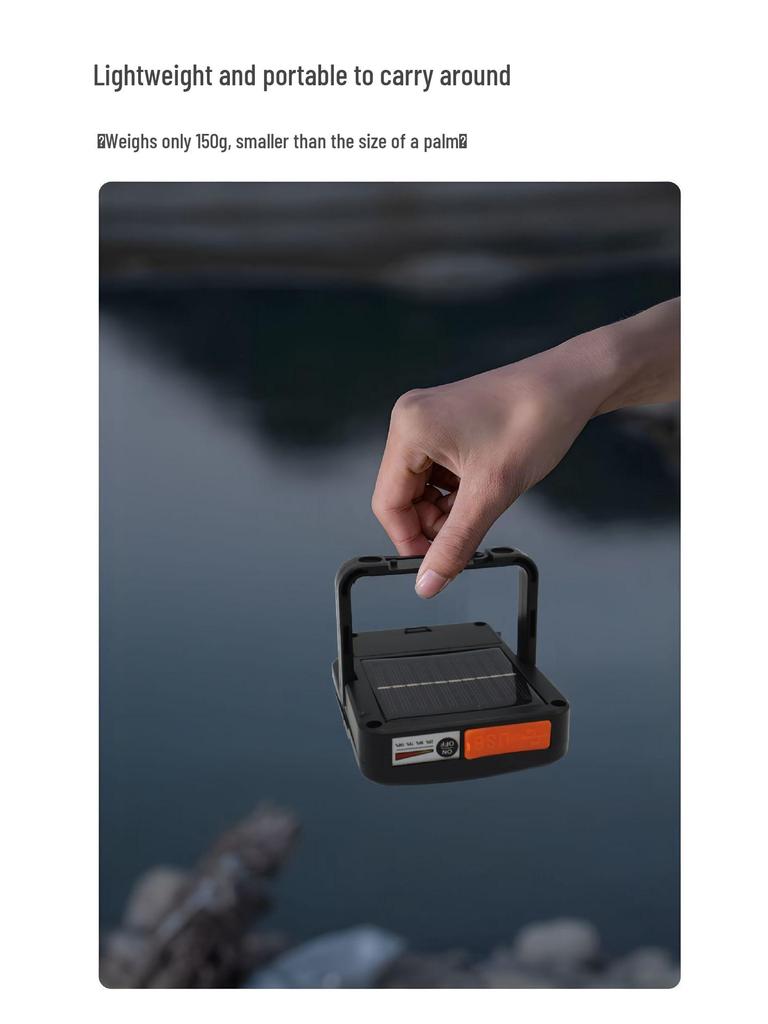 Mini USB Rechargeable LED Solar Floodlight for Outdoor/Indoor Camping & Emergency Lighting