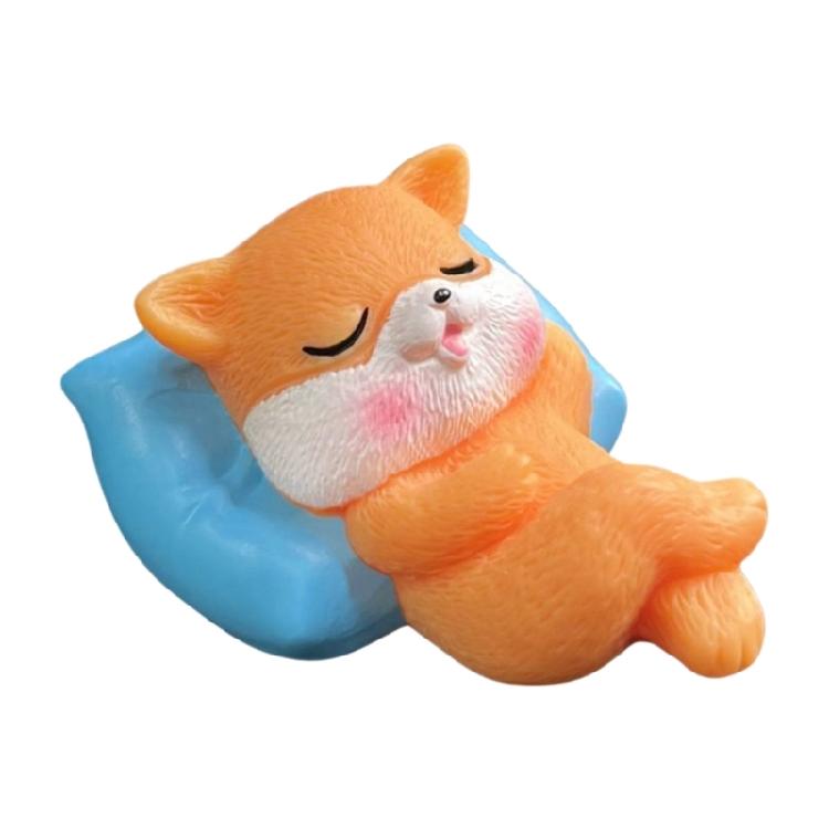 Cartoon Animal Decoration Ornament Cute Sleep Panda Dog Pig Rabbit Miniature Figurine for Desktop Shelves or Car Decors