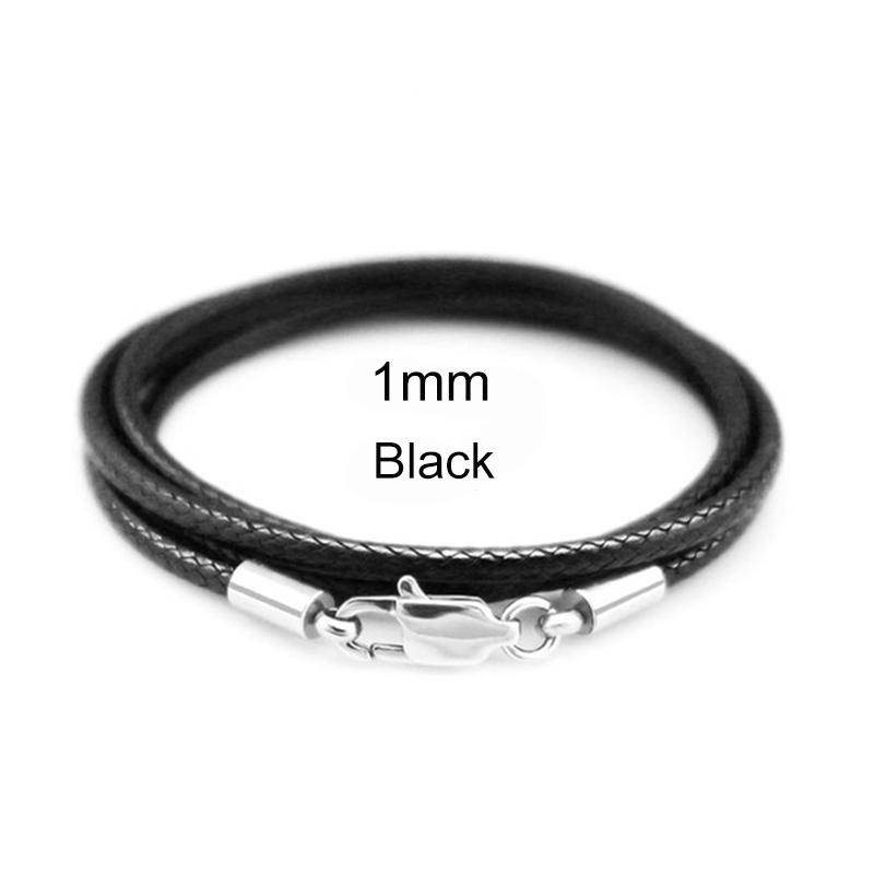 

Кожаный шнур вощеный веревочный цепочный ожерелье для женщин мужчин кулон с застежкой-лобстером из нержавеющей стали соединитель змеиный воротник 40-70см 50cm