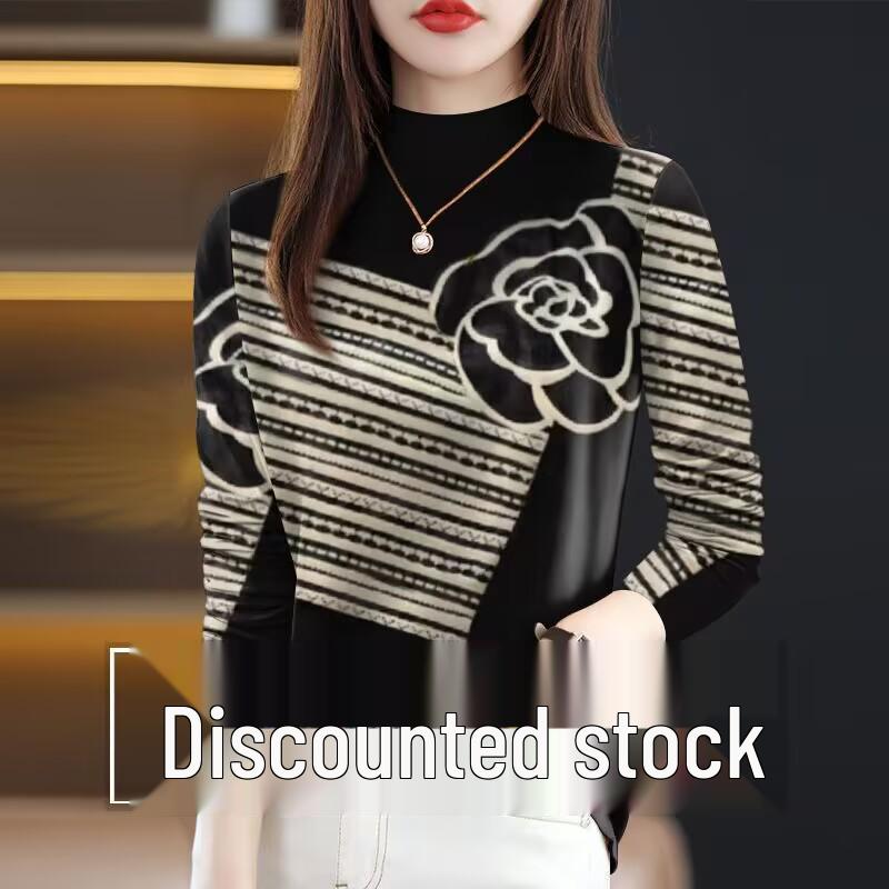 

Women s Plus Size Fleece-Lined Long Sleeve Fashion Base Layer Top XL fits 110-125 jin