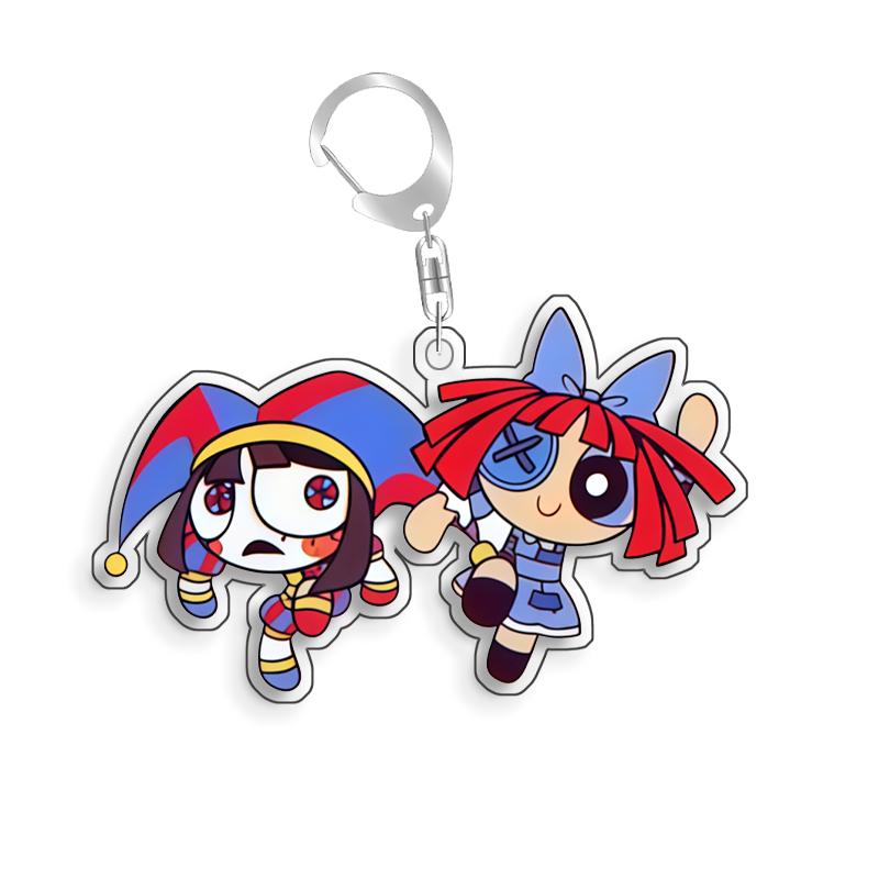 Voor The Amazing Digital Circus Jax Pomni Ragatha Gangle Acryl Zelfgemaakte Leuke Cartoon Anime Sleutelhanger Hanger Speelgoed Cadeaus 5cm 5cm