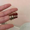 French Retro Drip Glaze Zircon Hoop Earrings - Artistic, Luxurious, Versatile