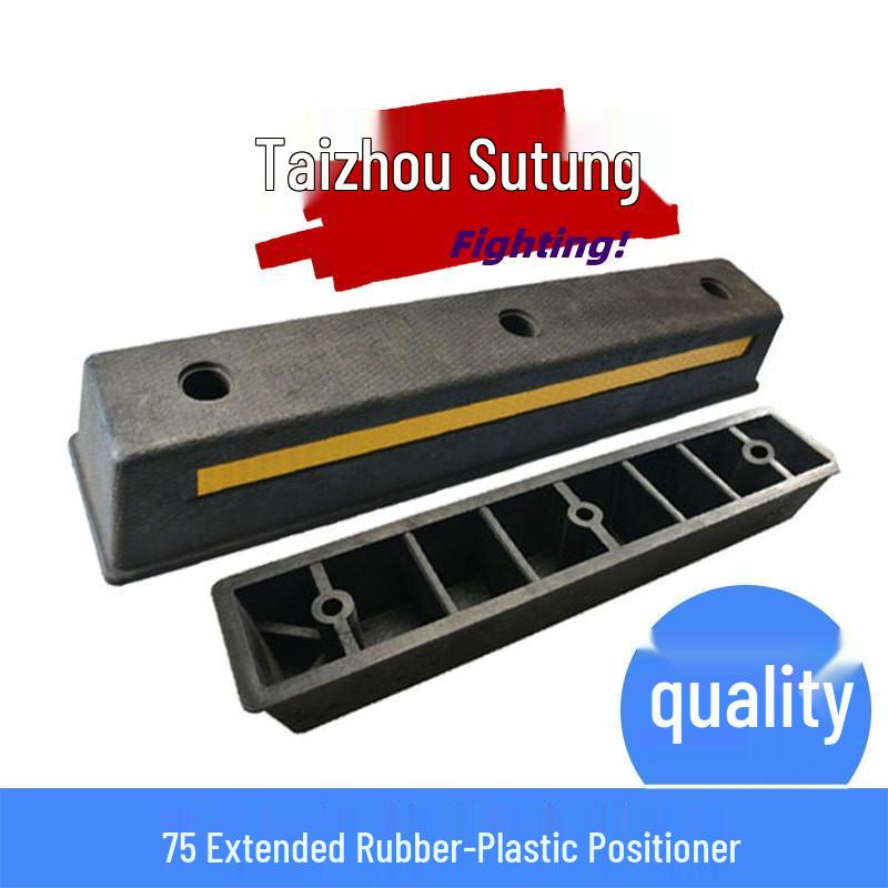 1m Durable Rubber-Plastic Parking Stopper – Anti-Collision Wheel Positioner