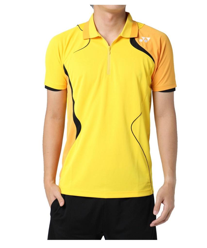 Yonex 10142 Corn Yellow Tennis Size L to Japanese size Men's Shirt, (equivalent L)