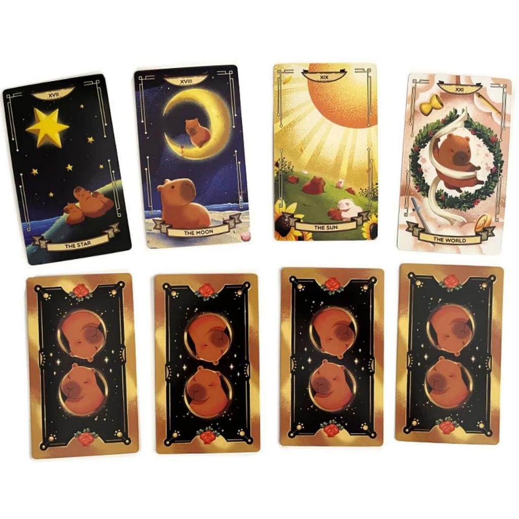 New Hot Capybarot Tarot For Family Friends Fun Divination Entertaunment Party Board Games