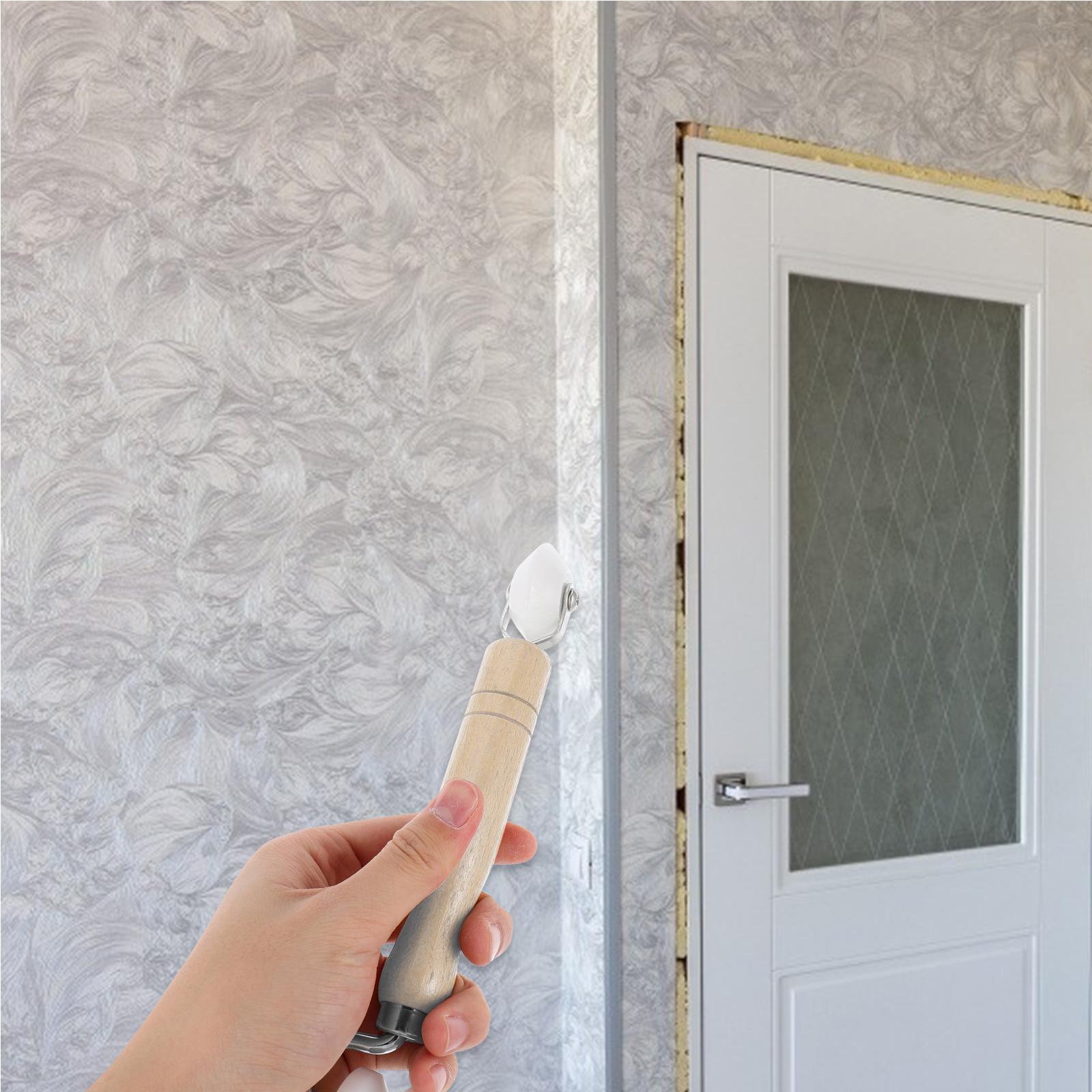 

Seam Roller Wooden Handle Pressure Wheel Durable Wallpaper Construction Tool for DIY Paper Installation Smooth China Mainland
