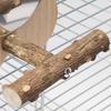 Holz Vogel Sitzstange Naturholz Vogel Sitzstange Ständer mit Spiegel Papageien Plattform Käfig Zubehör Ast Sitzstange Stange Ständer