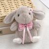 Adorable Bow Tie Rabbit Plush Keychain Cute Soft Bunny Backpack Charm 14cm