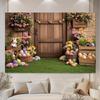VIIKAMA Spring Easter Photography Background Polyester Fiber Festival Decoration Durable Wall Background Banner