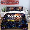 3pcs Duvet Cover Set (1*Duvet Cover + 2*Pillowcase, Without Core), Custom Name Avatar Pattern Bedding Set, Home Bedroom Decor Gift