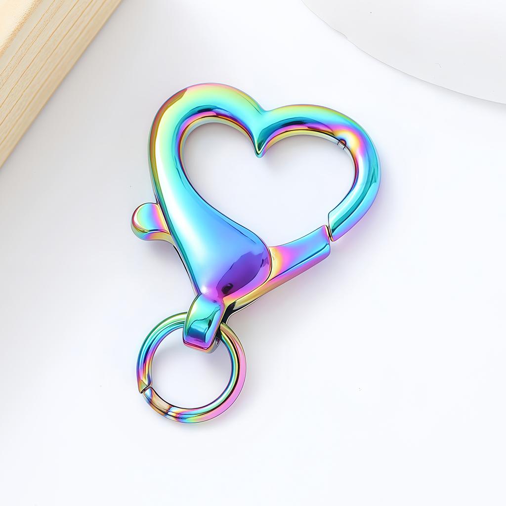 3-5Pcs Metal Love Heart Lobster Clasp Spring Snap Connection Buckle for Keychain Pendant Necklace DIY Jewelry Making Accessories