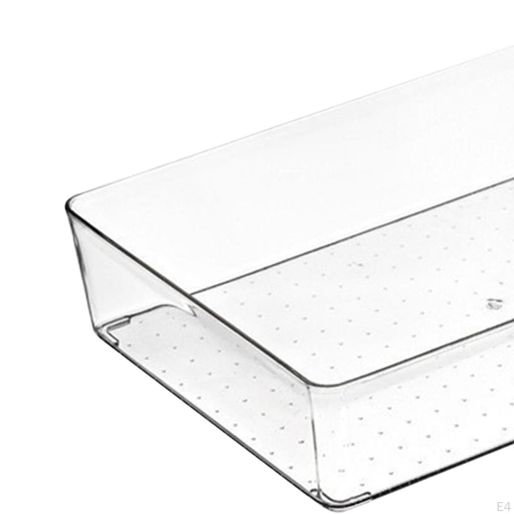 Clear Drawer Organizer Storage Tray Bin Stackable Desktop Box Fridge for