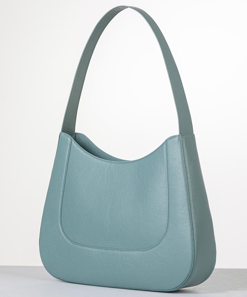 Perito Mali Vegan Hanji Leather Hobo Bag (Blue)