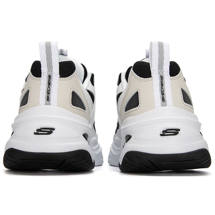 Skechers DLites 4.0 Milk Tea Bear Synthetic Leather Thick Sole Height Increasing Shock Absorbing Wear Resistant Low Top Casual Shoes 237226-WLGY