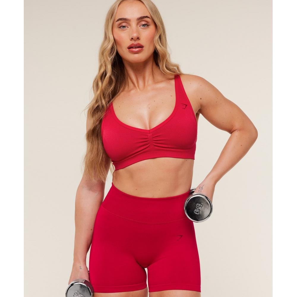 Gymshark Lift Seamless Sports Bra Carmine Red B5c9a Rbqw