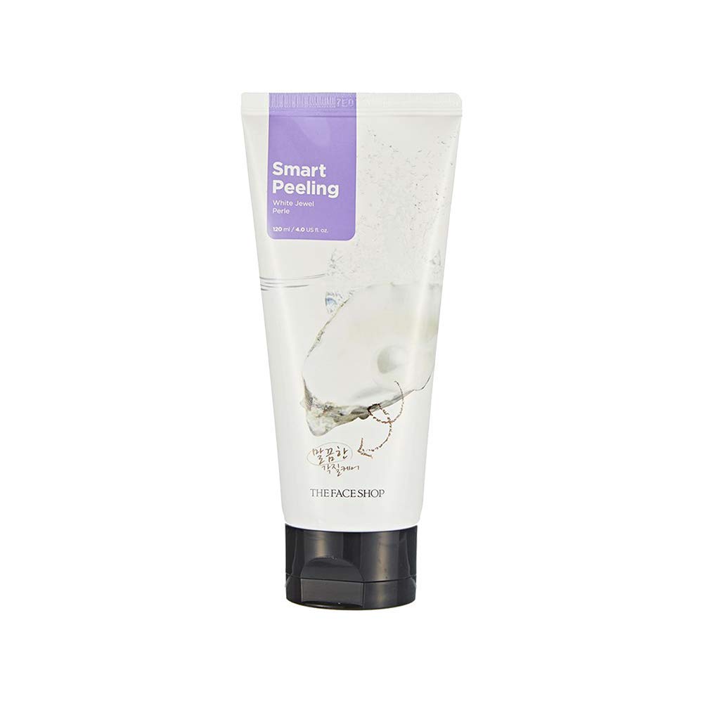 

The Face Shop Smart Peeling White Jewel Мягкий эксфолиант Скраб для лица с экстрактами жемчужной пудры для осветления| Удаляет загар и черные точки, 120 мл