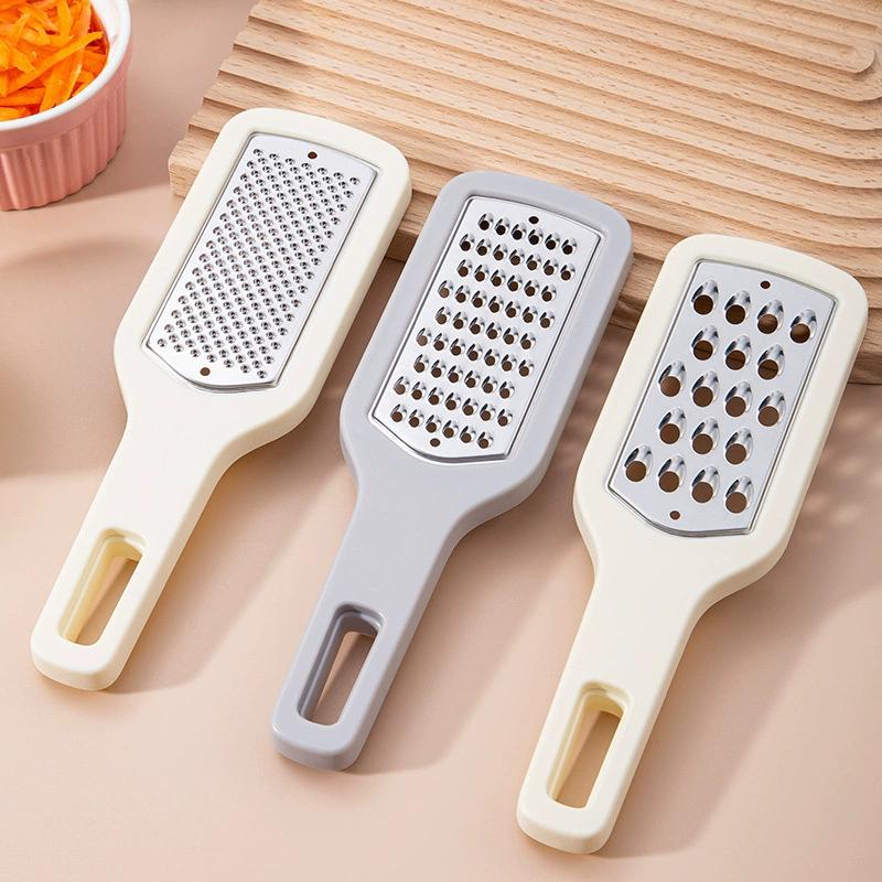 Rallador de verduras 3 en 1 de acero inoxidable, cortador de cocina multifuncional para frutas