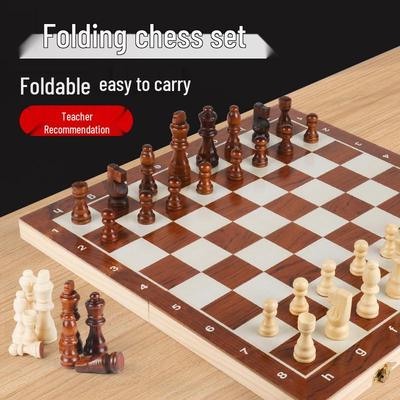 Folding International Chess: Adult Puzzle and Card Game for Leisure, Entertainment, and Early Education