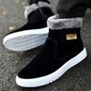 2025 New Winter Sports High-top Shoes Men's Students Korean Version Trend Velvet Flat-bottomed Casual Versatile Board Shoes
