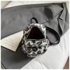 Autumn/Winter 2025 Leopard Print Plush Mini Backpack - Cute, Fashionable, Commuter Style.