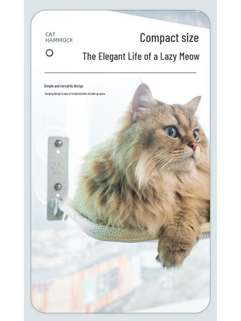 Four Seasons Foldable Cat Hammock: Window Suction Cup Floating Bed
