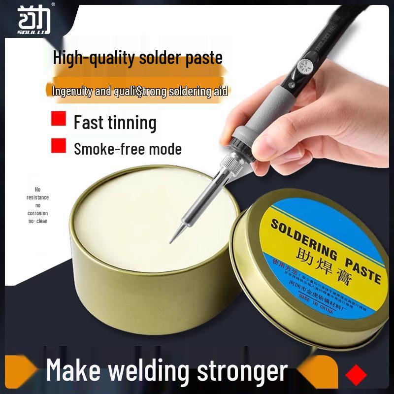 Acid-Free Halogen-Free No-Clean Strong Yellow Rosin Flux Solder Paste for Easy Tinning and Conductivity