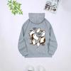 Ladies Spring Autumn Casual Hooded Long Sleeve Big Pocket  Halloween Ghost Printed Pullover Hoodies Sweatshirt Top