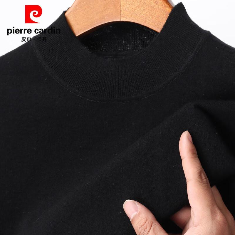 Pierre Cardin Men's 100% Wool Short Sleeve Semi-Turtleneck Sweater