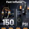 12V 5500A Multi-Function Jump Starter with Air Compressor, Tire Inflator, LED Light, and LCD Display